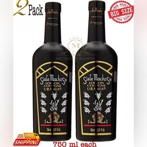 SIETE MACHOS COLOGNE LOCION URANIA MEXICO, 7 PROTECION, 750 Ml each, 2 Pack